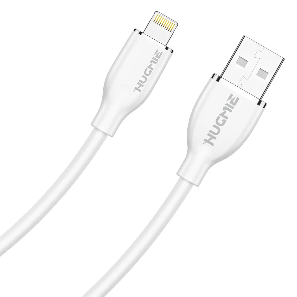 Hugmie® Silicone USB-A to Lightning Fast Charging Cable 1.2M-White