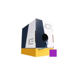 Ice Cable CAT6A/SD/PUR Slim 23awg Cat6a Cable - 1000ft Box (Purple)