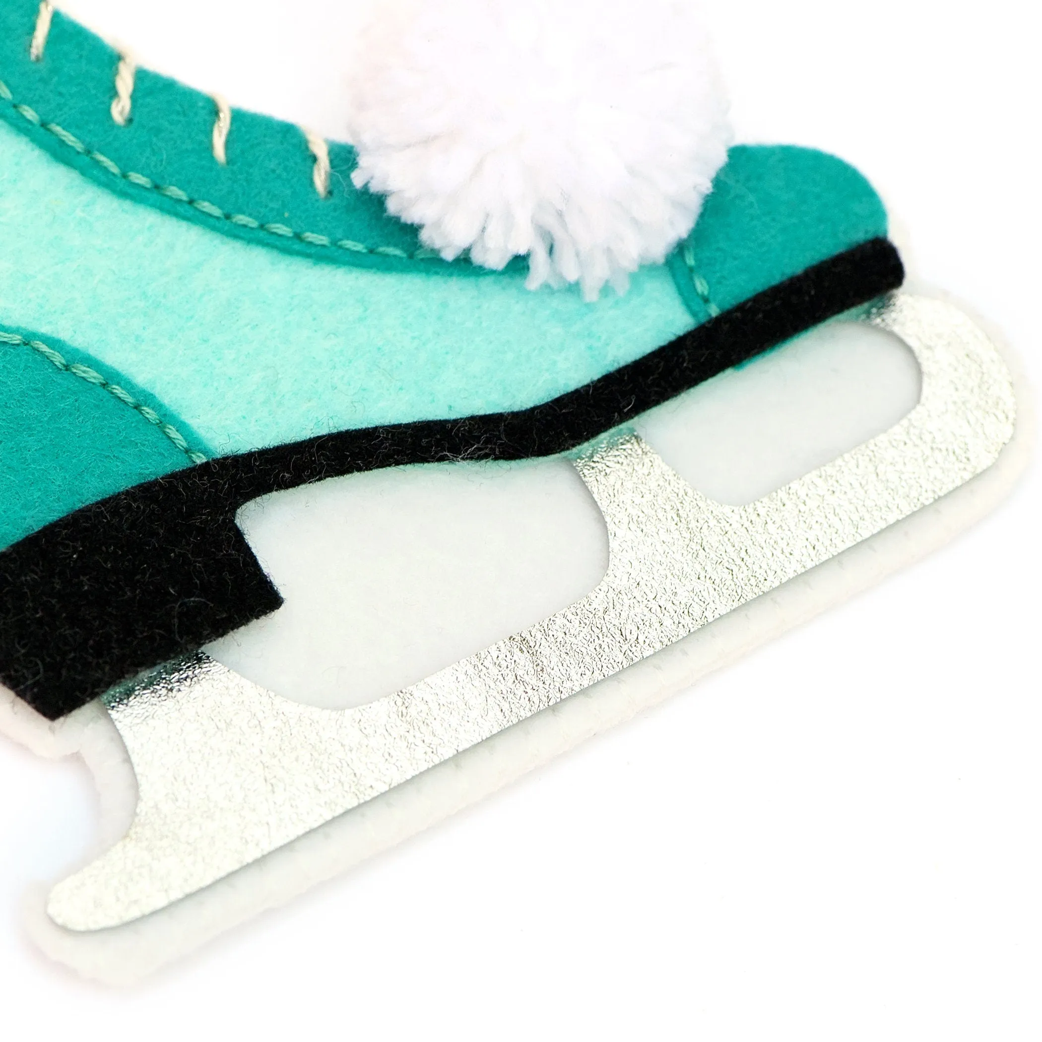 Ice Skate Wool Felt Ornament Supply Kit