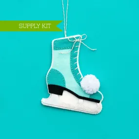 Ice Skate Wool Felt Ornament Supply Kit