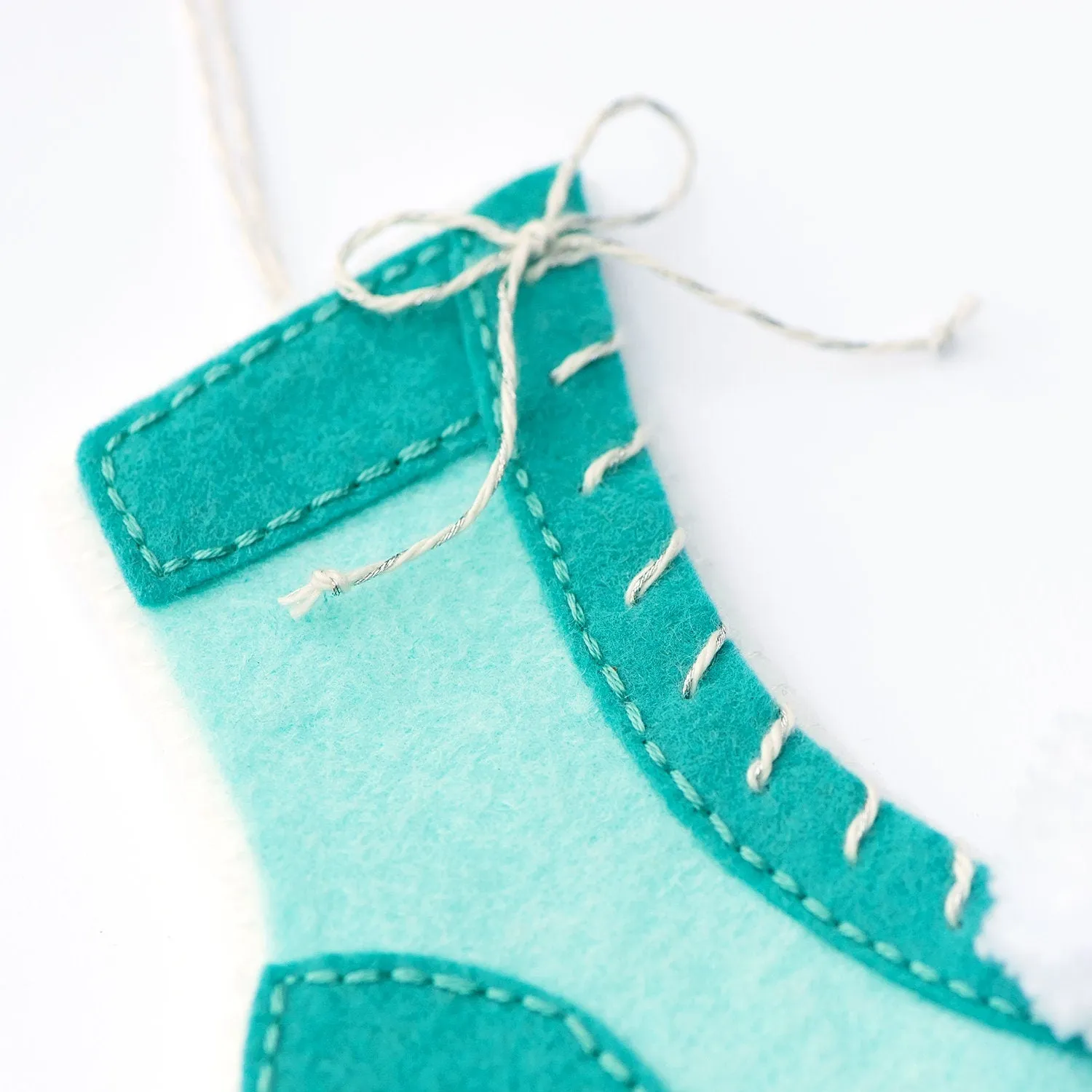 Ice Skate Wool Felt Ornament Supply Kit