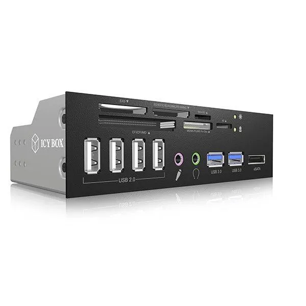 ICY BOX 5.25'' Card Reader with multiport front panel (IB-863a-B)