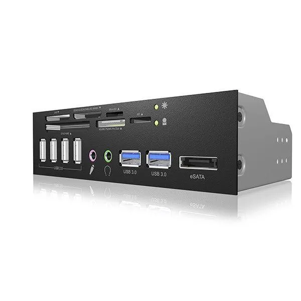 ICY BOX 5.25'' Card Reader with multiport front panel (IB-863a-B)
