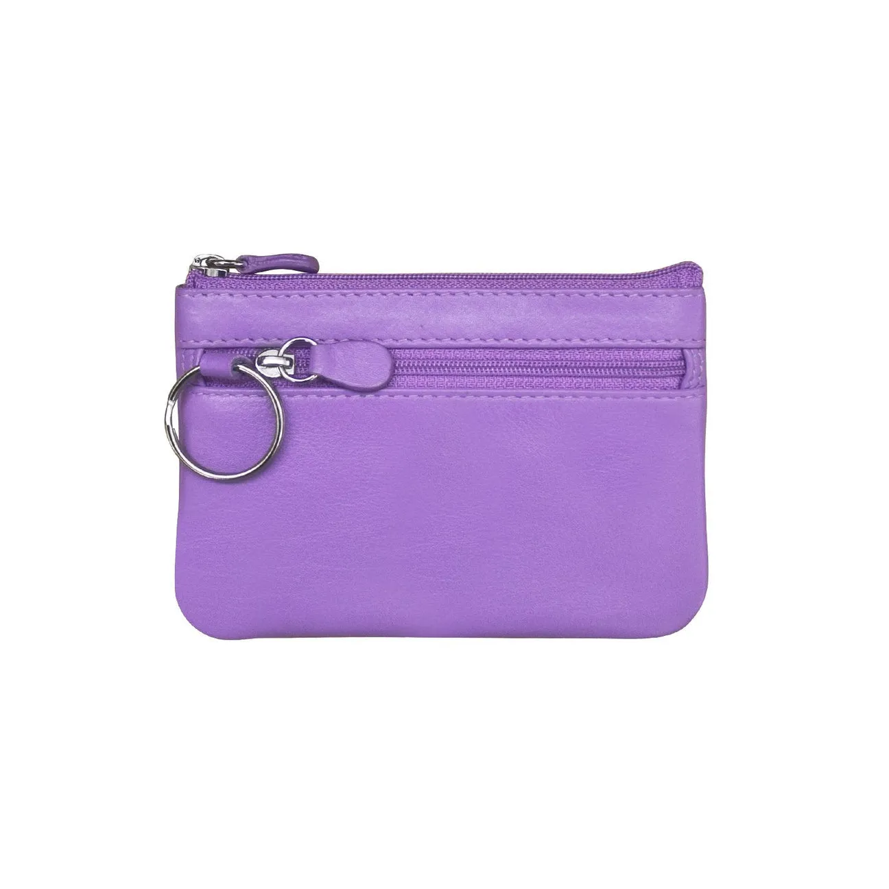 ILI Leather Coin Holder Pouch with Key Ring