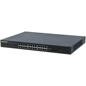 INTELLINET 561143 24-Port Gigabit Ethernet PoE  Switch with 10 GbE Uplink