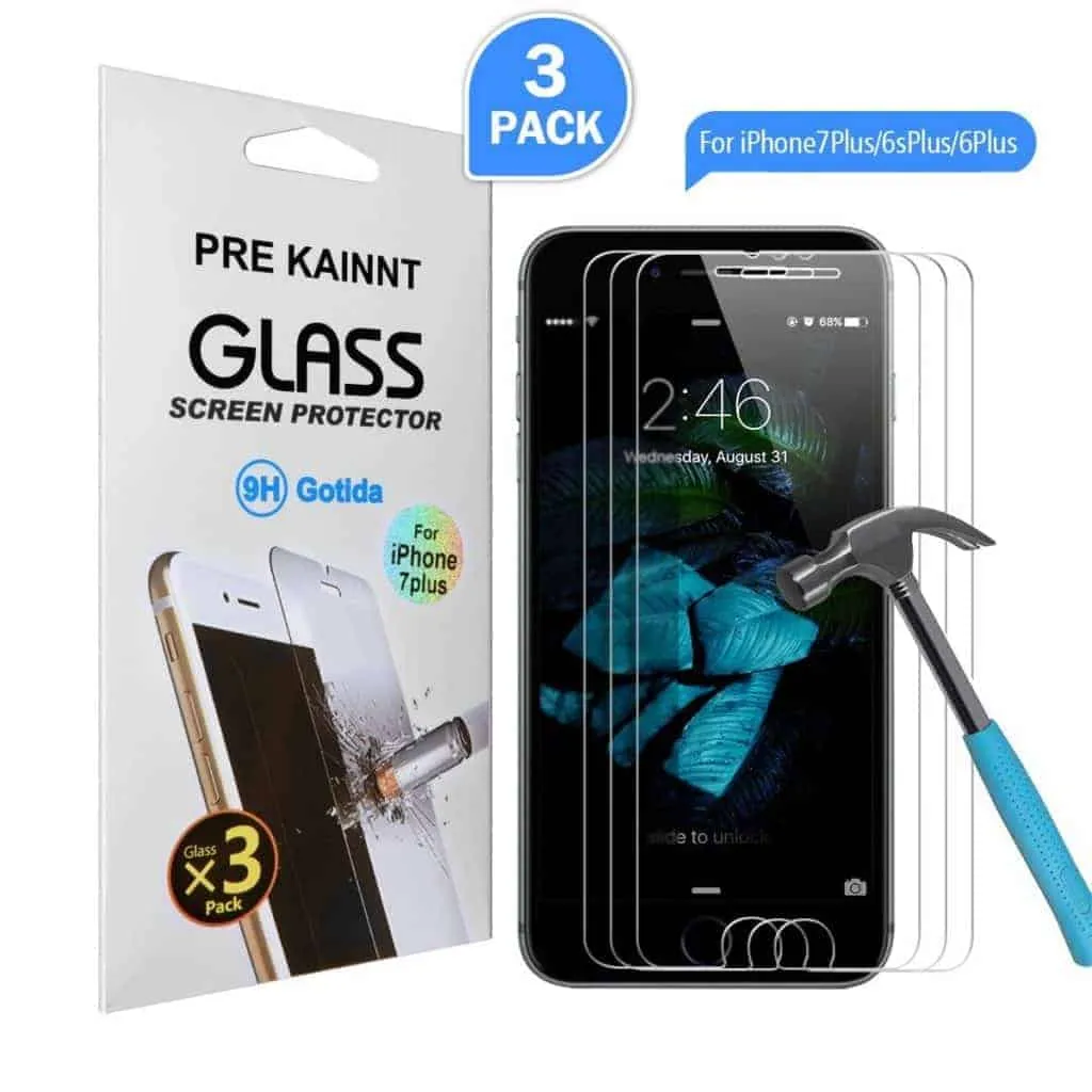 iPhone 8 Plus Screen Protector 3 Pack Gorilla Glass