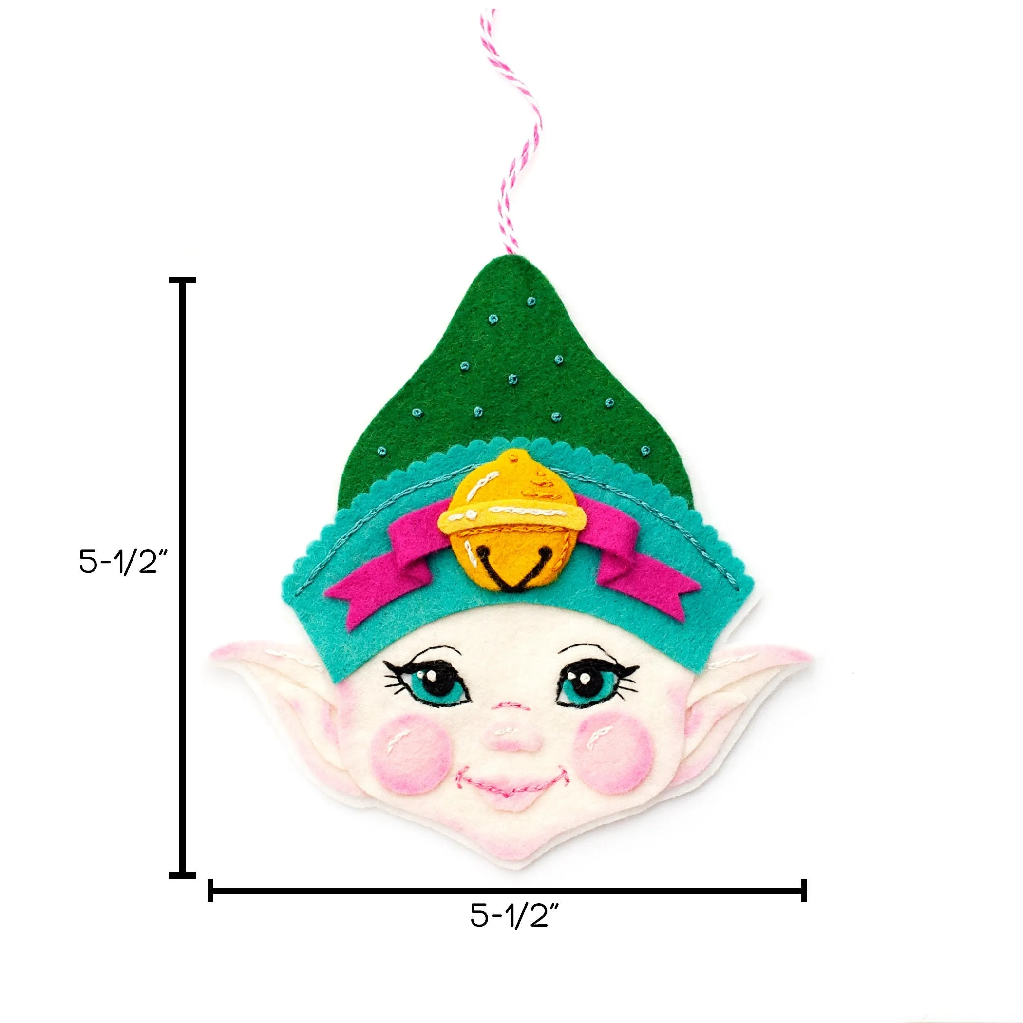 Jingle Elf Wool Felt Ornament Supply Kit