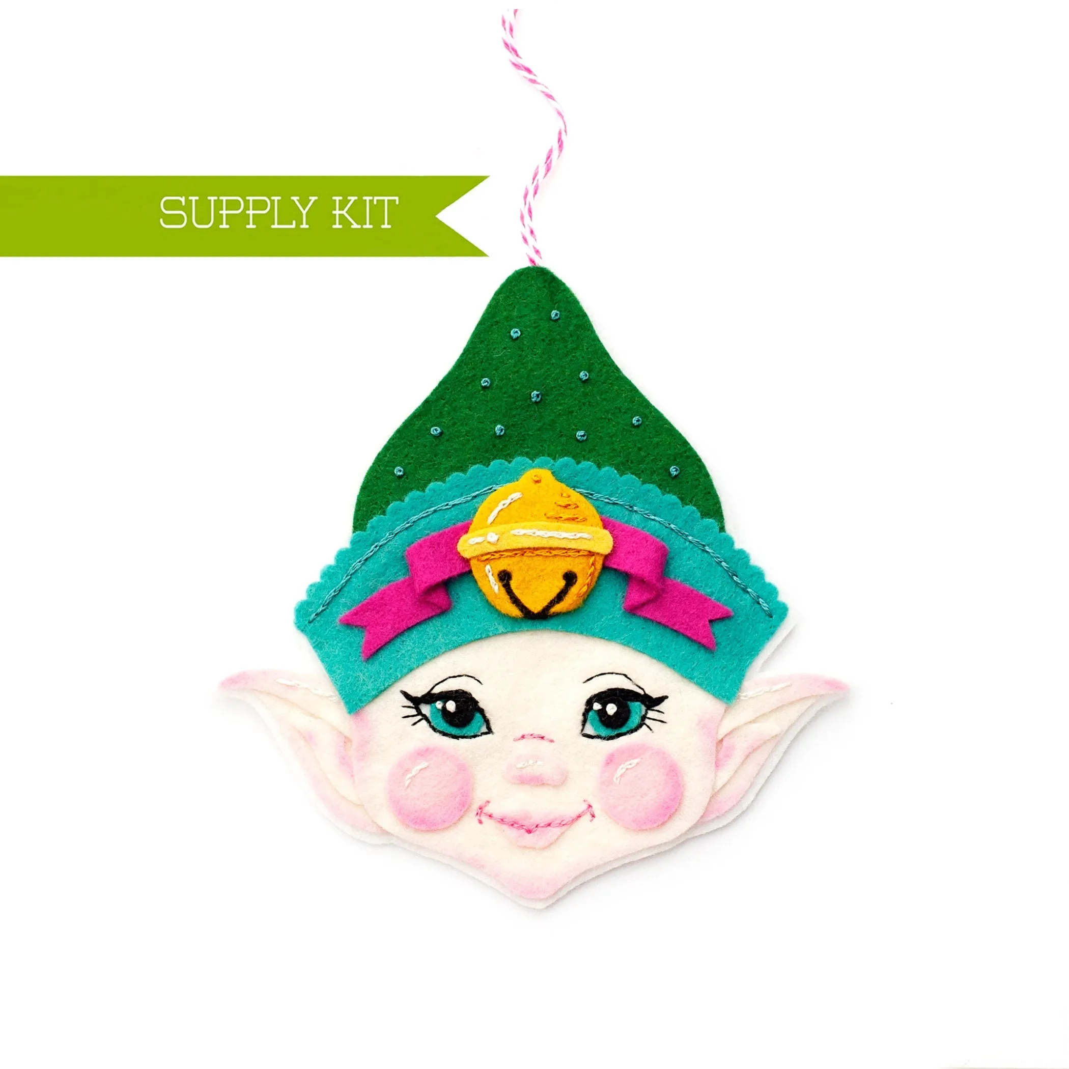 Jingle Elf Wool Felt Ornament Supply Kit
