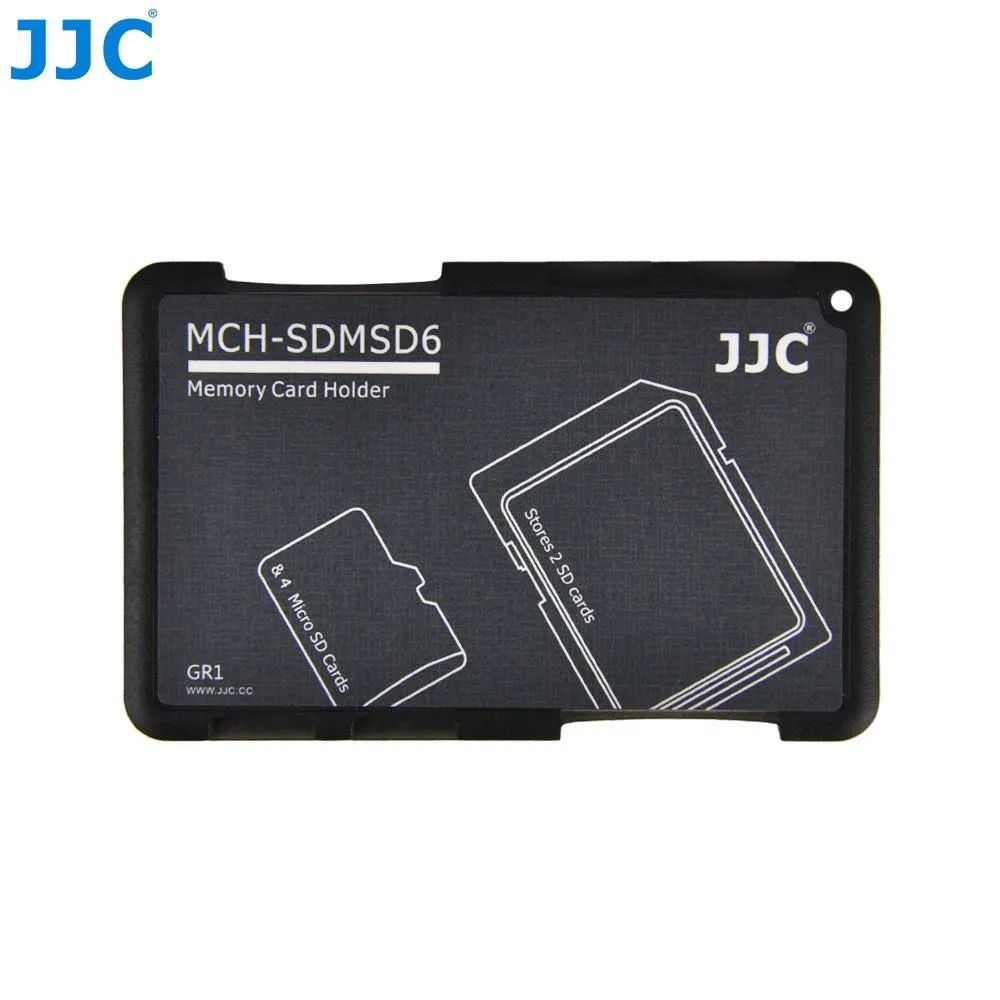 JJC MCH-SDMSD6 Memory Card Holder for 2 SD Cards   4 Micro SD Cards
