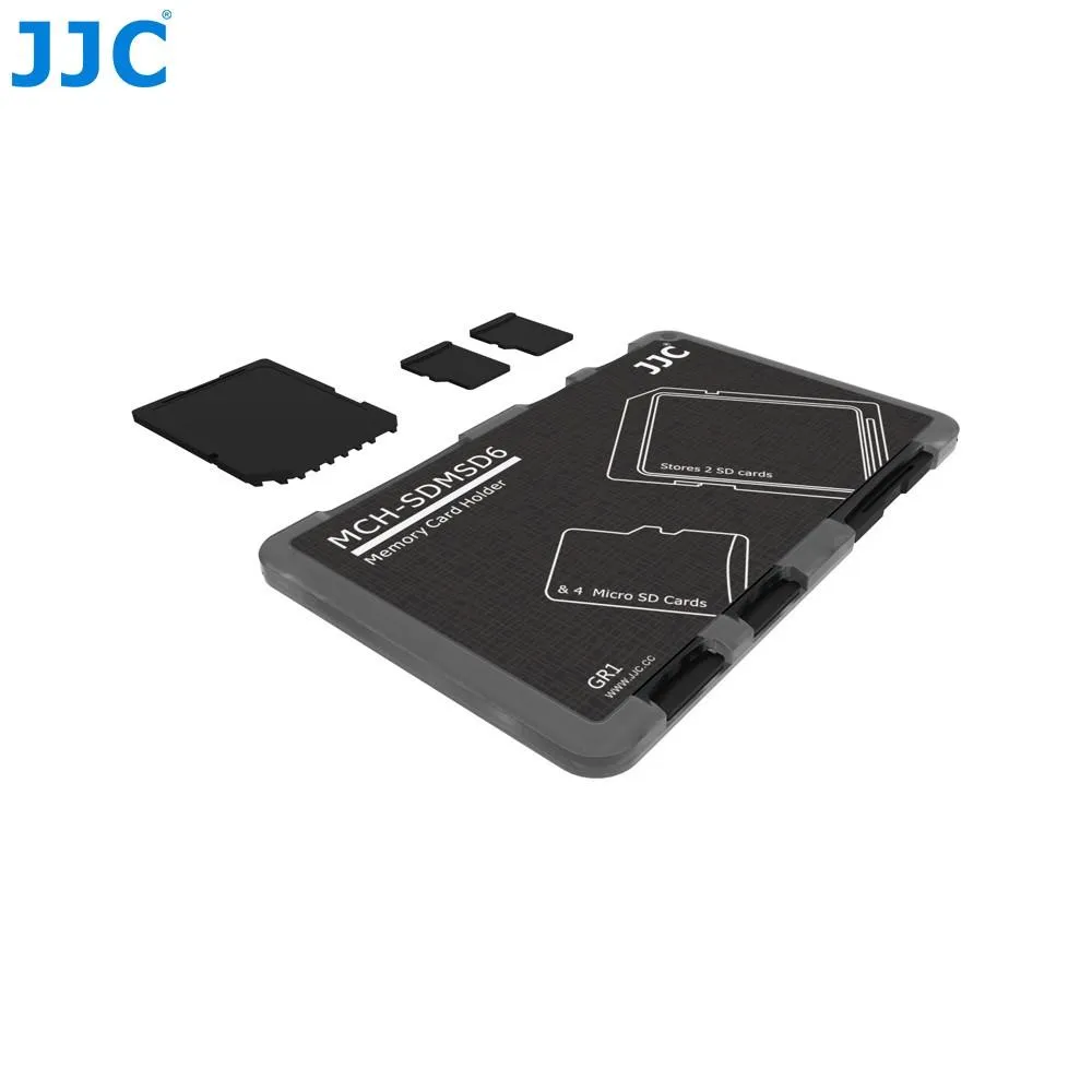 JJC MCH-SDMSD6 Memory Card Holder for 2 SD Cards   4 Micro SD Cards