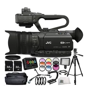 JVC GY-HM170 4KCAM Compact Professional Camcorder 15PC Accessory Bundle