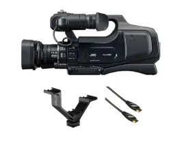 JVC GY-HM70 HD Camcorder Bundle with Pearstone High-Speed HDMI Cable with Ethernet (Black, 15')   Vello V-Rig 4.1" Triple Shoe Bracket