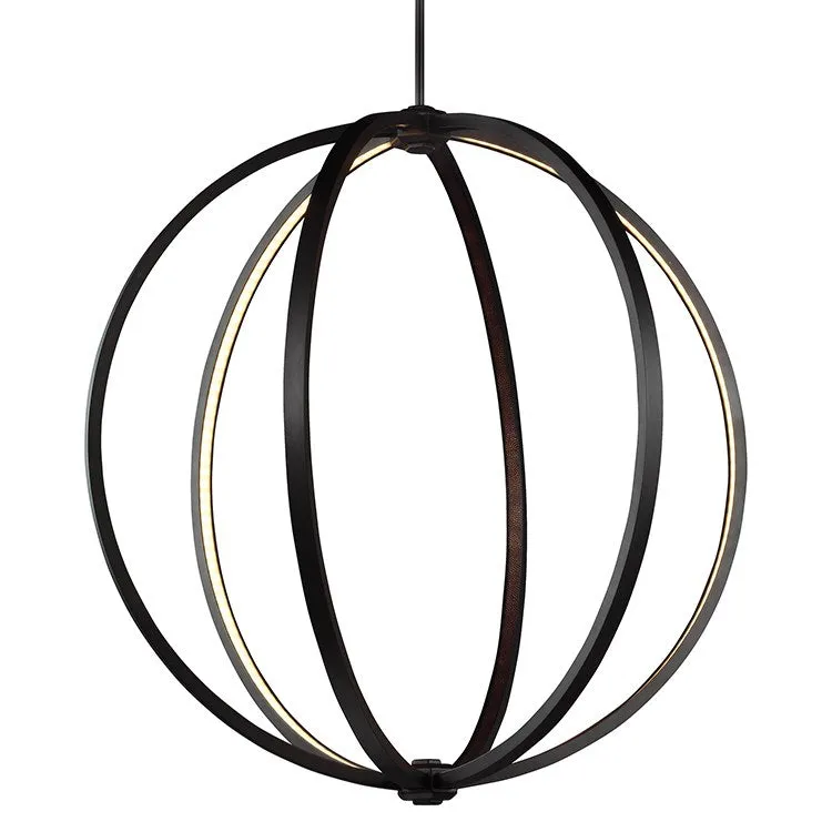Khloe Three-Light 30" LED Globe Pendant