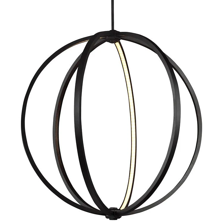 Khloe Three-Light 30" LED Globe Pendant