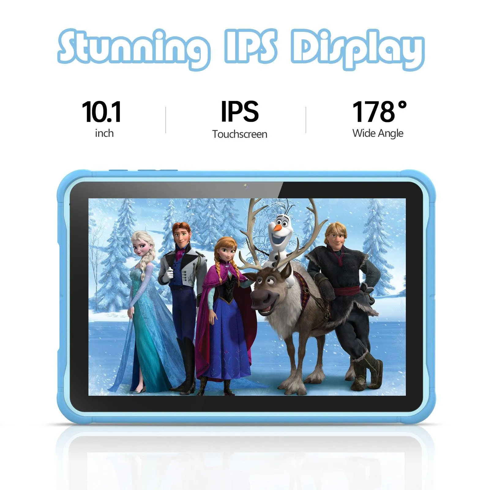 Kids 10.1 inch Tablet, Wifi   Quad Core Processor, 6000mAh Battery, HD Screen, 2GB RAM, 32GB ROM, Dual Camera 2MP   8MP, with tons Pre-Installed Parental Control, Kids Apps and Games