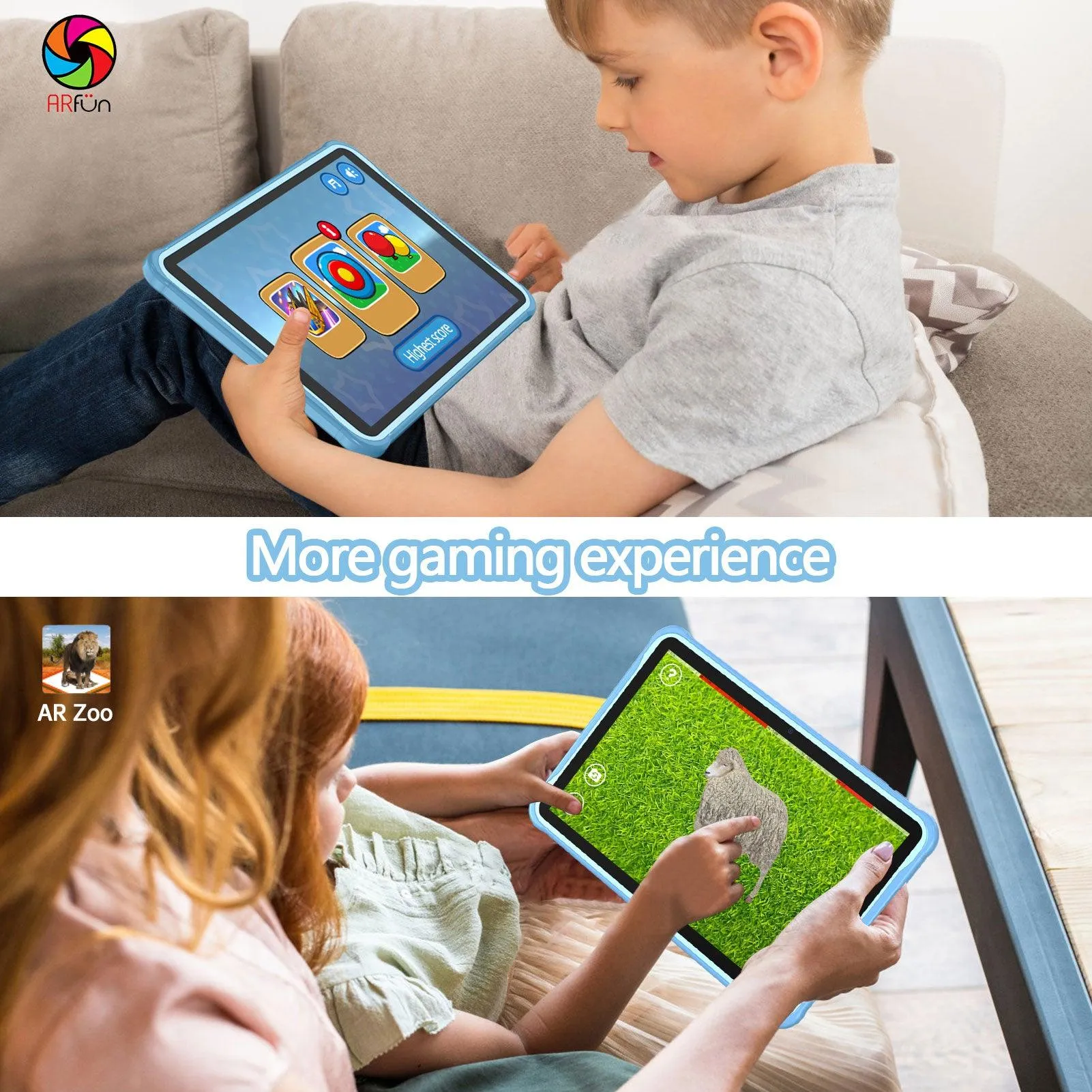 Kids 10.1 inch Tablet, Wifi   Quad Core Processor, 6000mAh Battery, HD Screen, 2GB RAM, 32GB ROM, Dual Camera 2MP   8MP, with tons Pre-Installed Parental Control, Kids Apps and Games