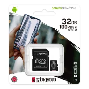 Kingston 32GB Class 10 Micro SD Card - Black | 298680