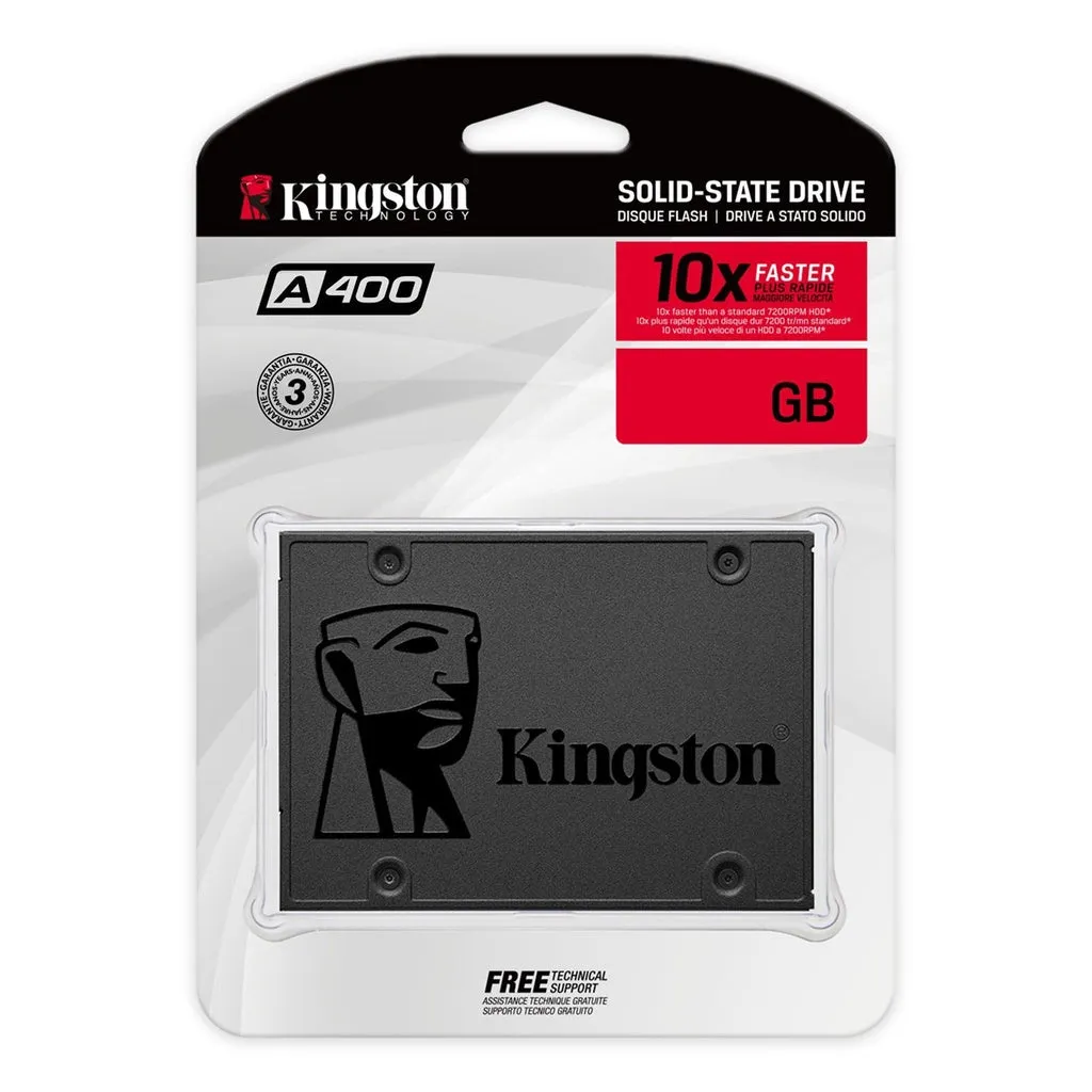 Kingston A400 2.5" SATADrive SSD 120GB/ 240GB/ 480GB/ 960GB