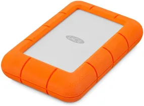LaCie Rugged Mini 4TB USB 3.0 Portable 2.5 inch External Hard Drive for PC and Mac, External HDD, Orange - White