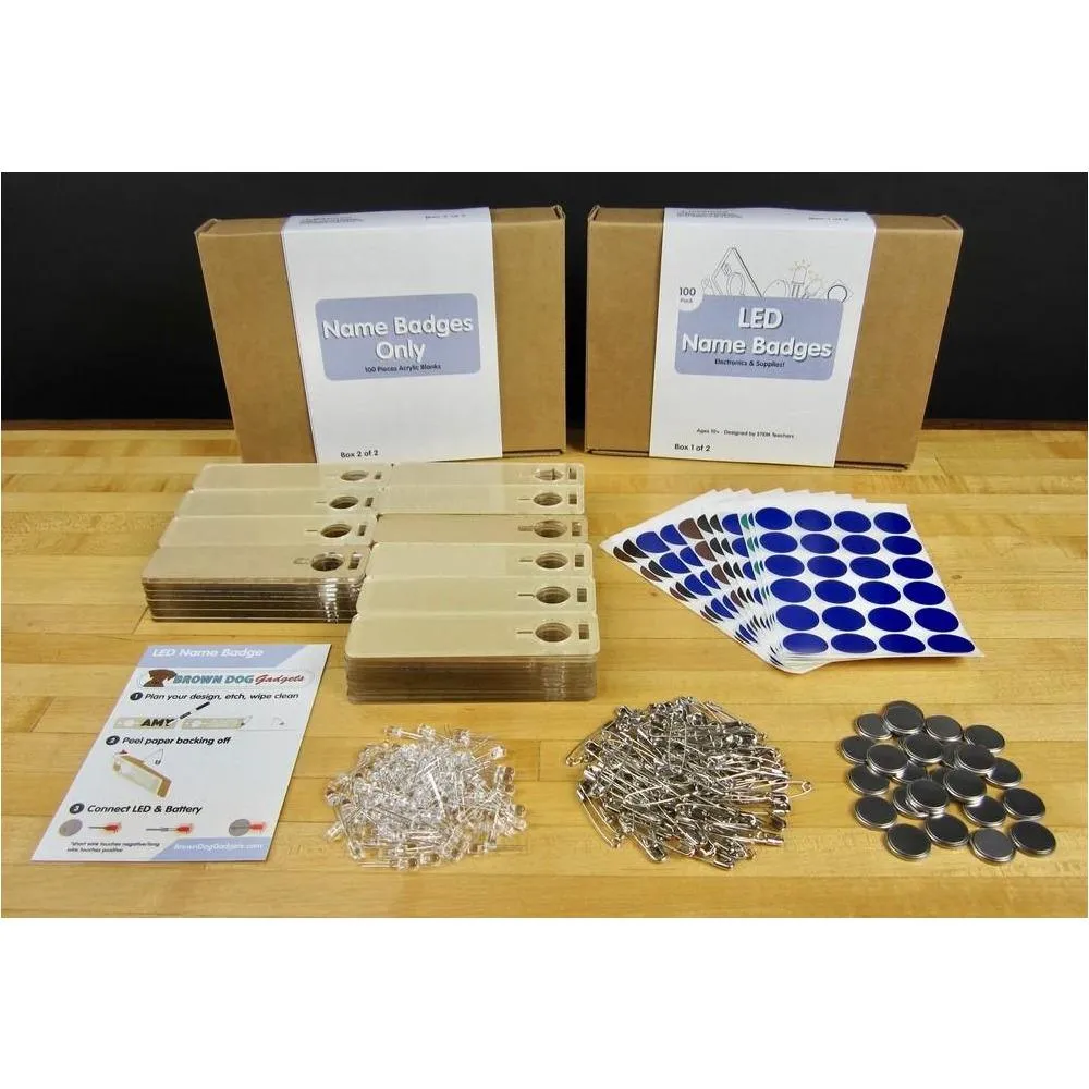 LED Name Badge - 100 Pack