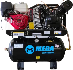 Mega Compressor Air Compressor 13 HP 30 Gallon Honda GX390 Engine Electric Start New MP-13030GTUS