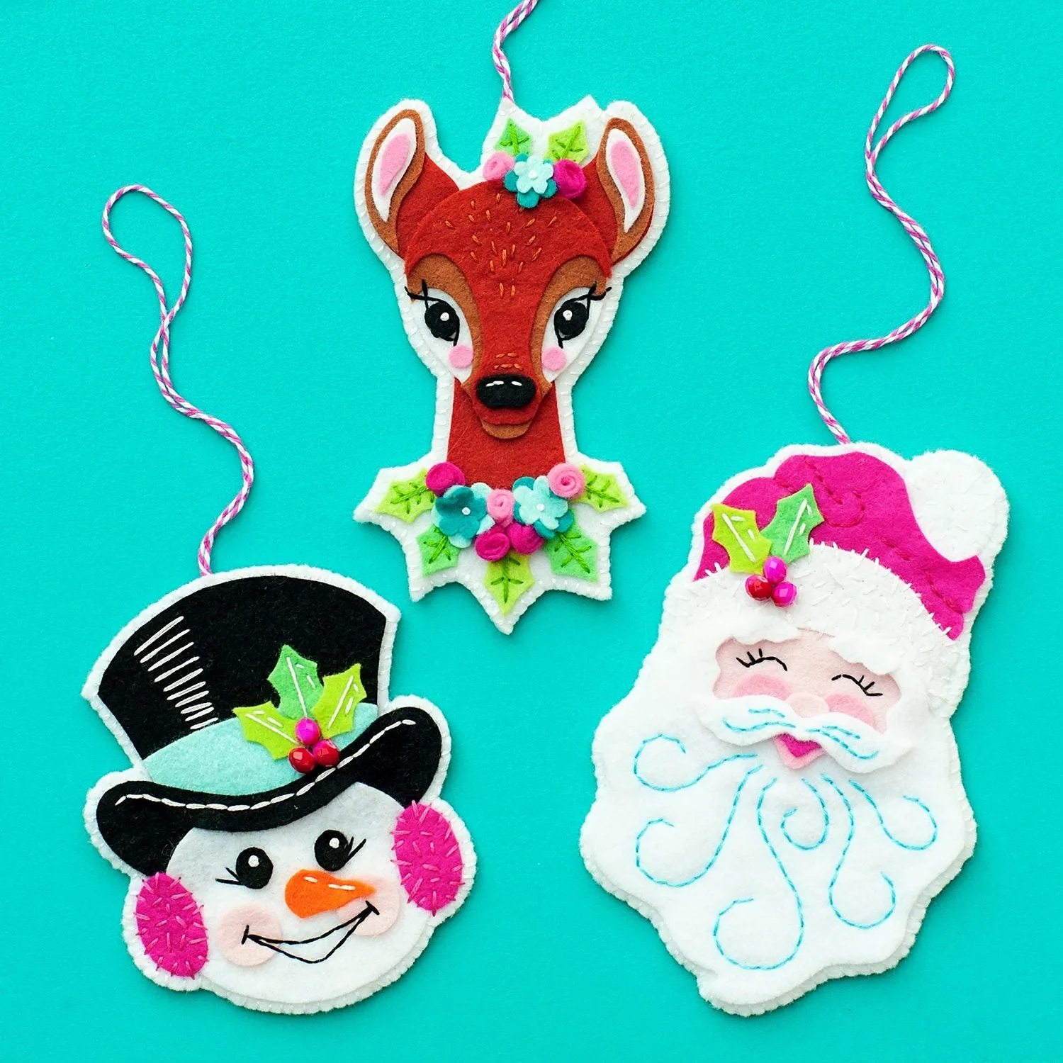 Mitten Wool Felt Ornament Supply Kit