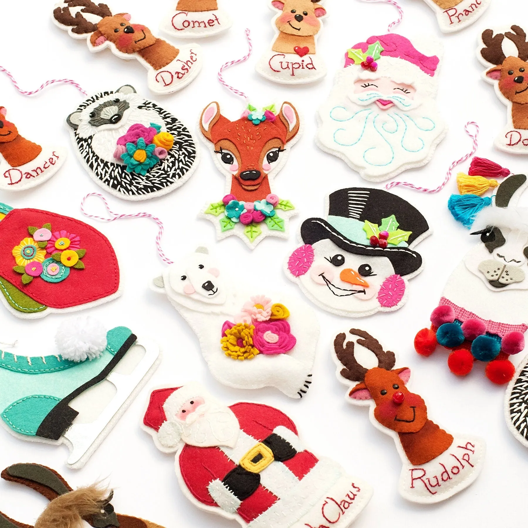 Mitten Wool Felt Ornament Supply Kit
