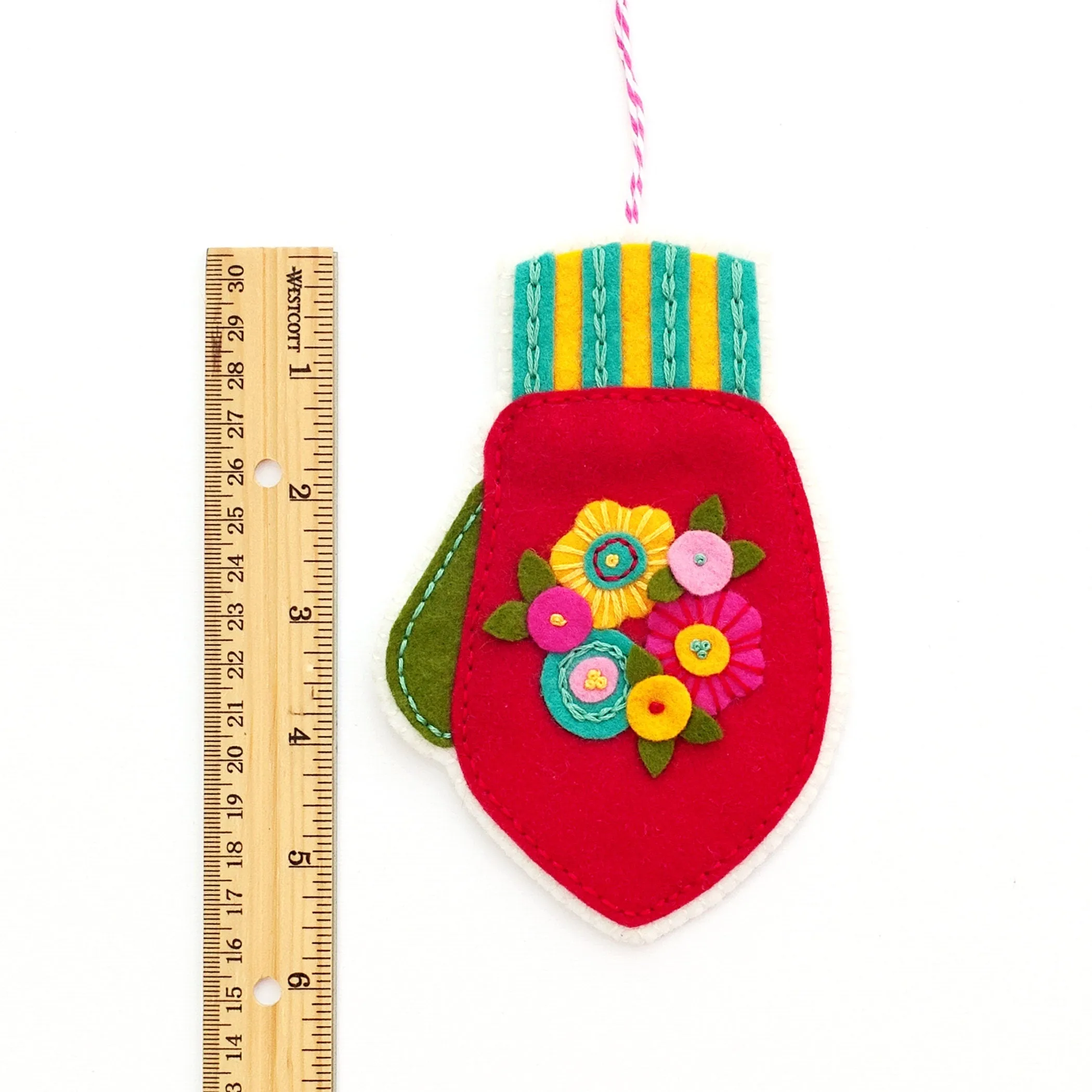 Mitten Wool Felt Ornament Supply Kit