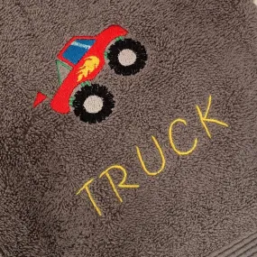 Monster Truck Canvas Trug - Toy Storage Tub - Personalised
