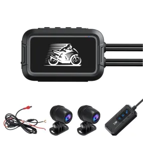 Motorcycle Dash Cam 150 Wide Angle, HD 1080P Front and Rear