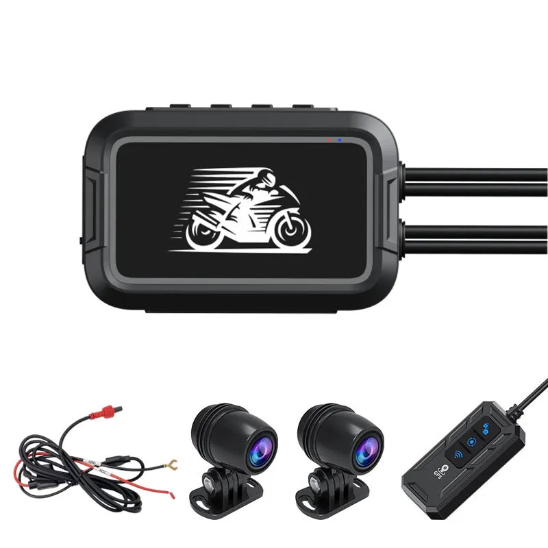 Motorcycle Dash Cam 150 Wide Angle, HD 1080P Front and Rear