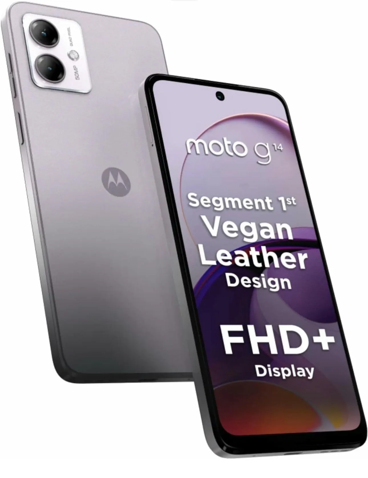 Motorola Moto G14 128GB 4G Smartphone Dual-SIM 4GB RAM Unlocked - Pale Lilac
