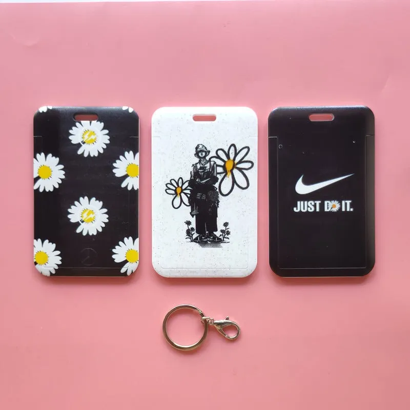 Multipurpose Student ID Card Holder Neck Strap Lanyard - Daisy Series