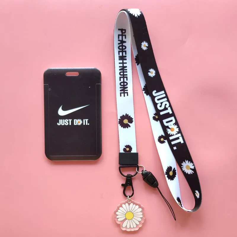 Multipurpose Student ID Card Holder Neck Strap Lanyard - Daisy Series