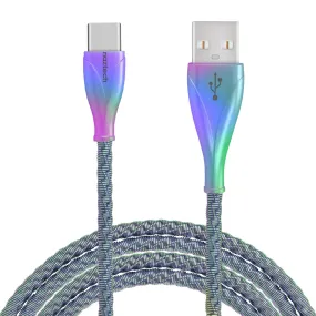 Naztech Elite Series USB-C to USB-A Metal Cable 4ft Rainbow