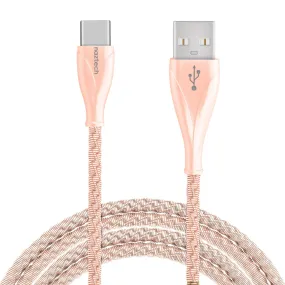 Naztech Elite Series USB-C to USB-A Metal Cable 4ft Rose Go