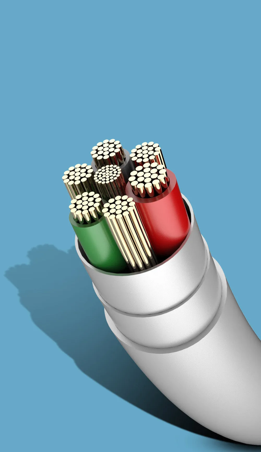 New PDPVC Mobile Phone Charging Cable with 6 deferent connectors smart and colorful