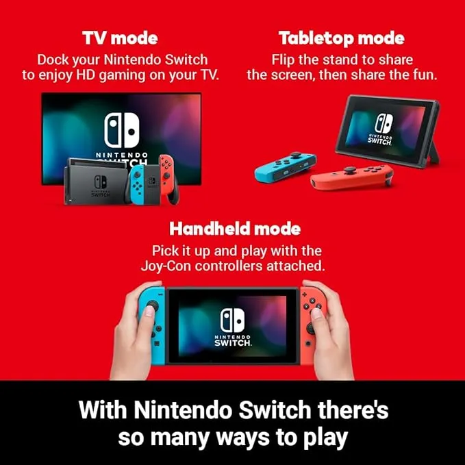 Nintendo Switch - Neon Red/Neon Blue