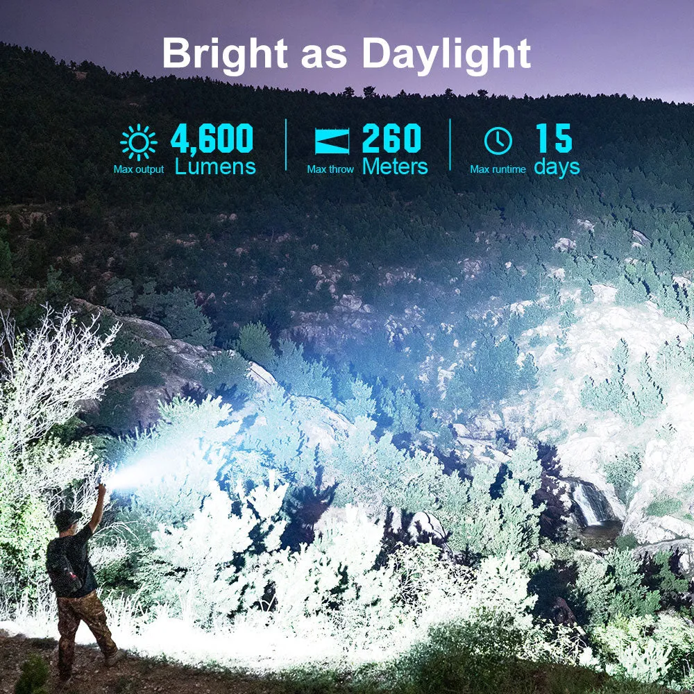 Olight Seeker 4 Pro 4600 Lumen High Power Rechargeable Flashlight