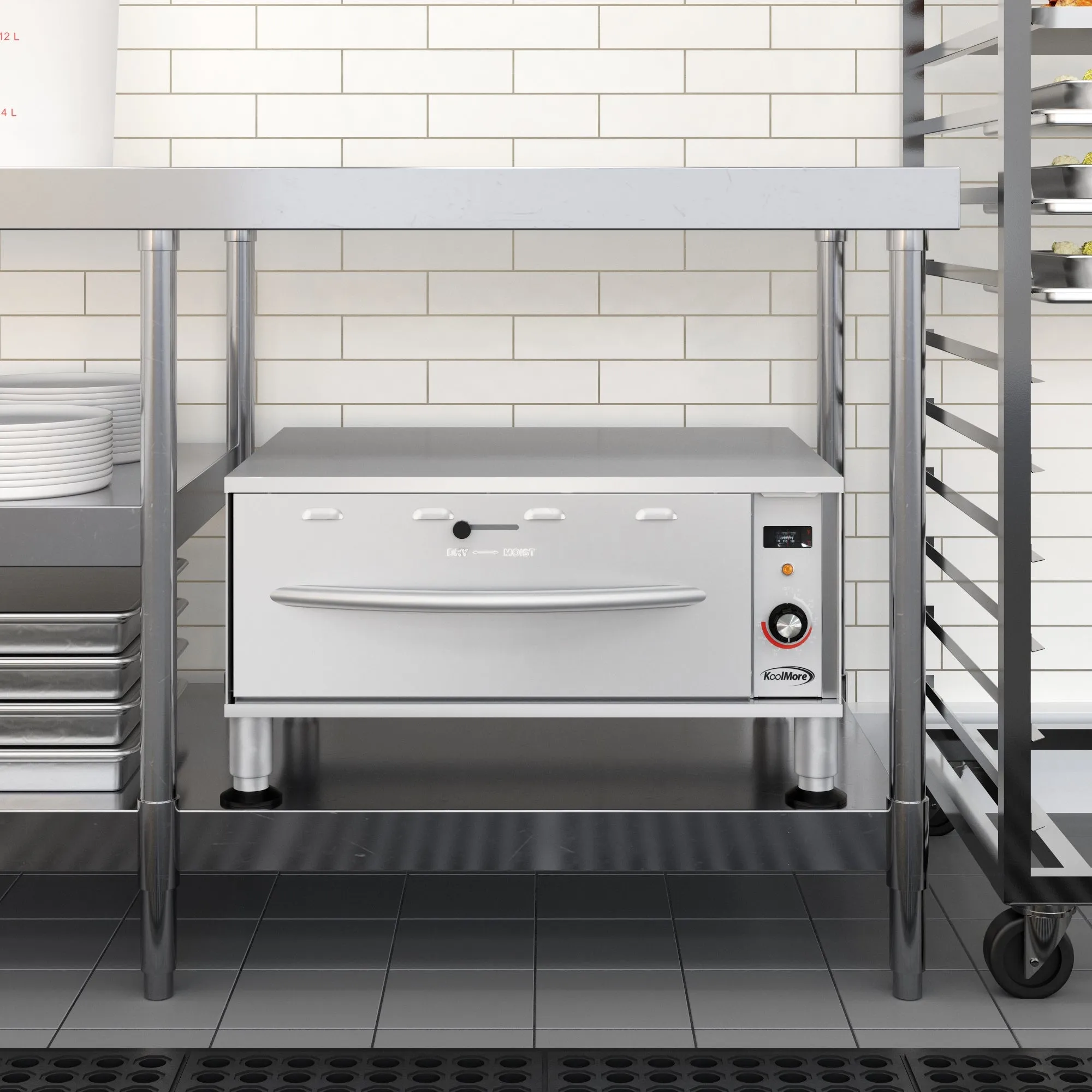 One-Drawer Commercial Free Standing Warming Drawer in Stainless-Steel, UL and NSF Listed (KM-WD-M1)