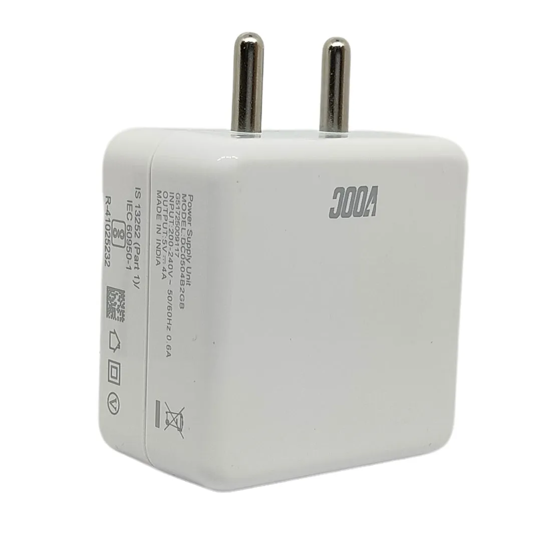 Oppo A5 2020 Pro 4 Amp Type-C  Vooc Charger With C-Type Cable