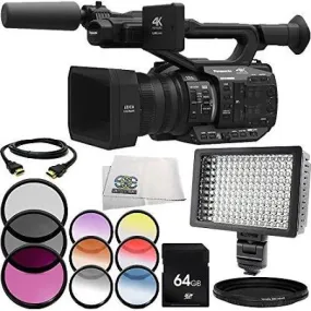 Panasonic AG-UX90 4K/HD Professional Camcorder 8PC Accessory Bundle Includes 64GB SD Memory Card   3 Piece Filter Kit (UV   CPL   FLD)   MORE