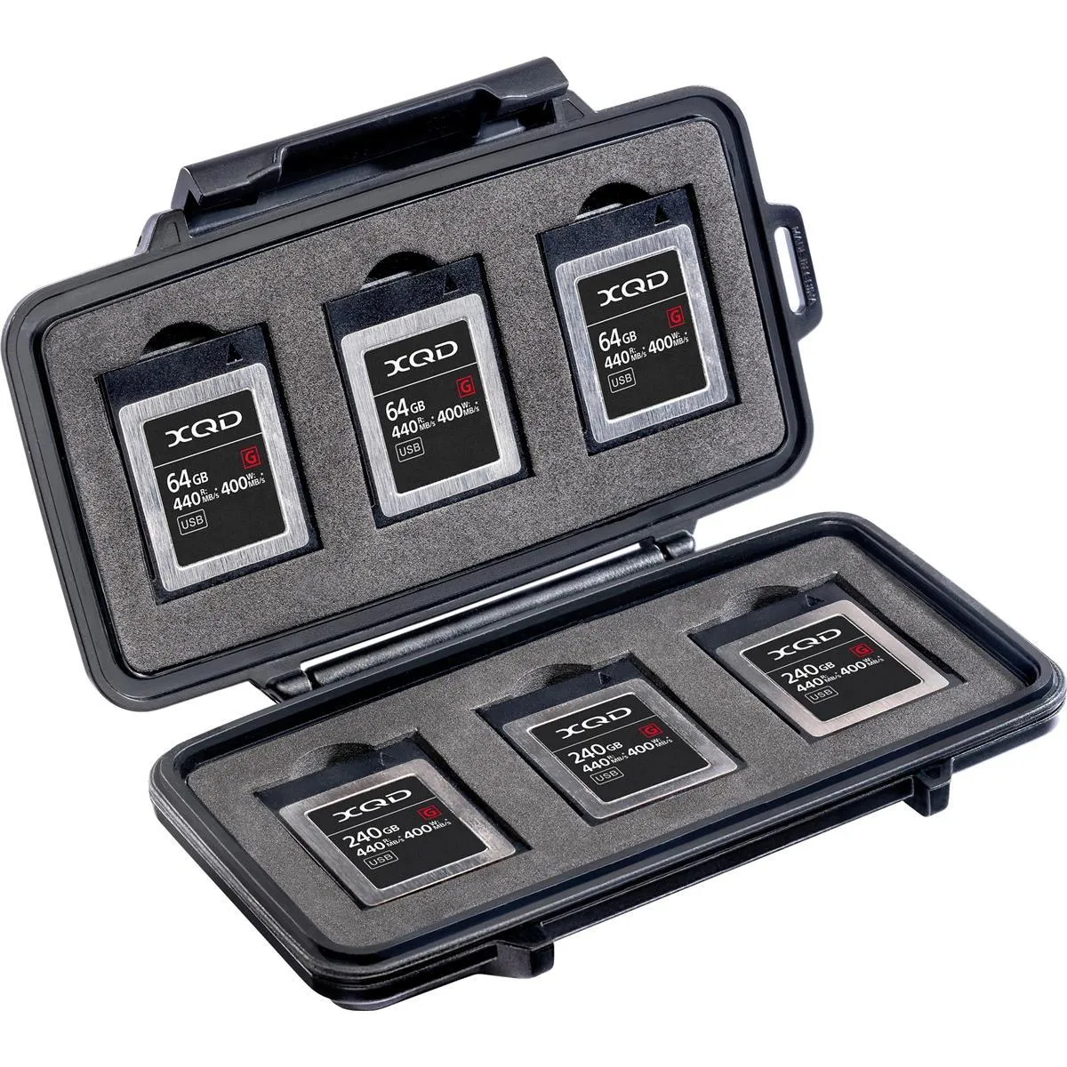 Pelican 0965 Memory Card Case for 6 CFexpress/XQD Memory Cards, Black