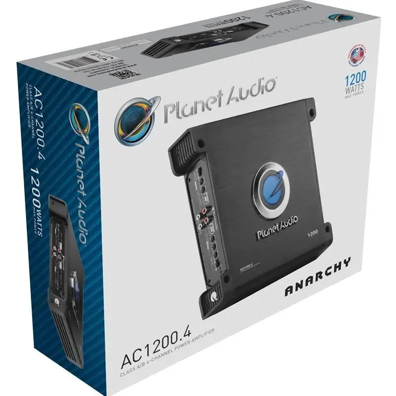Planet Audio AC1200.4 1200W 4/3/2 Channel Power Stereo Car Amplifier