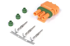 Plug and Pins Only - Delco Weather Pack 3 pinGM Style MAP Sensor Connector - Orange