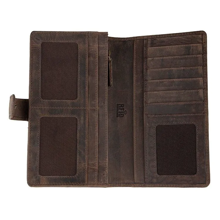 Polo Hamada Large Concertina Purse | Brown