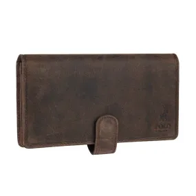 Polo Hamada Large Concertina Purse | Brown
