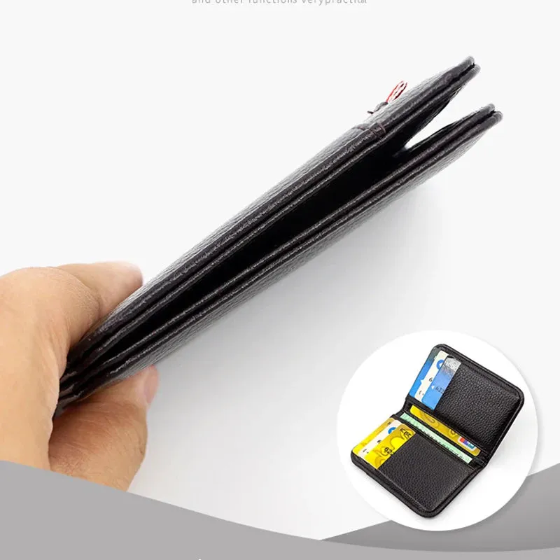 Portable Super Slim Soft Wallet PU Leather Mini Credit Card Wallet Purse Card Holders Men Wallet Thin Small Short Wallets