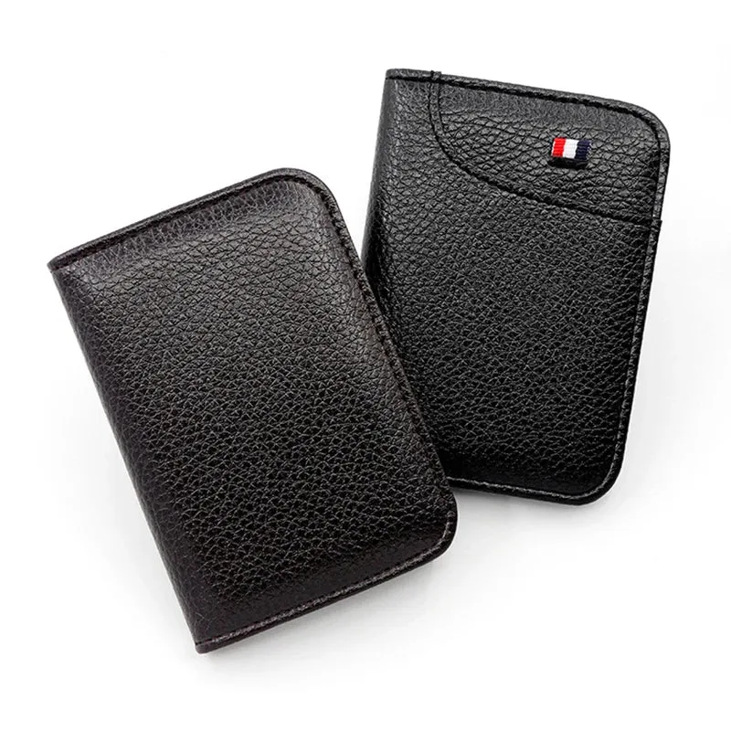 Portable Super Slim Soft Wallet PU Leather Mini Credit Card Wallet Purse Card Holders Men Wallet Thin Small Short Wallets