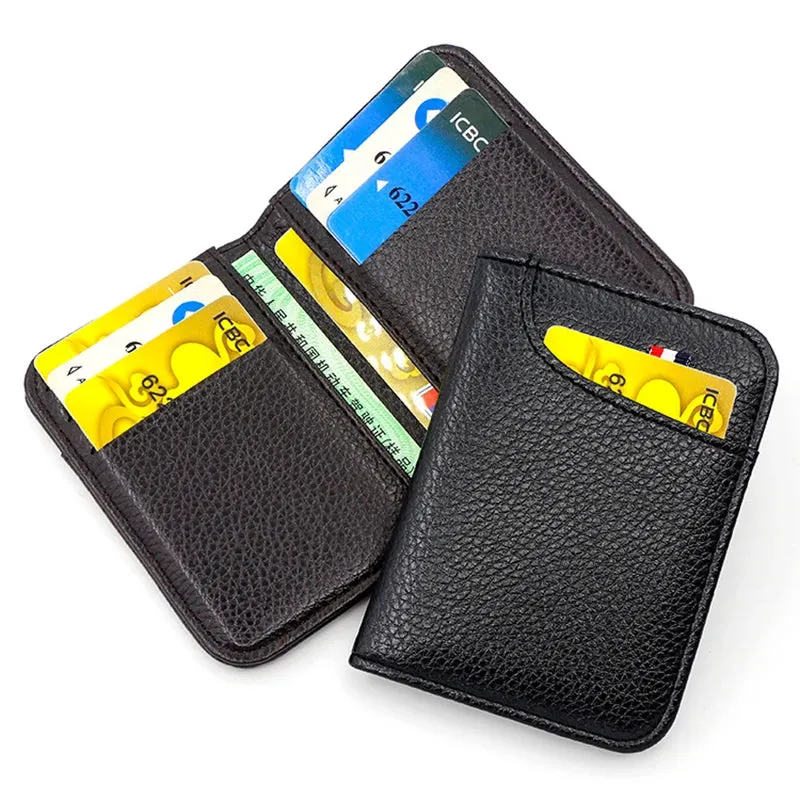 Portable Super Slim Soft Wallet PU Leather Mini Credit Card Wallet Purse Card Holders Men Wallet Thin Small Short Wallets